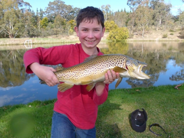 A cracking fish caught by a young angler