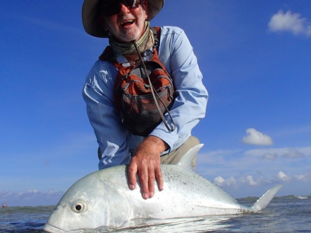 Releasing a Giant Trevally