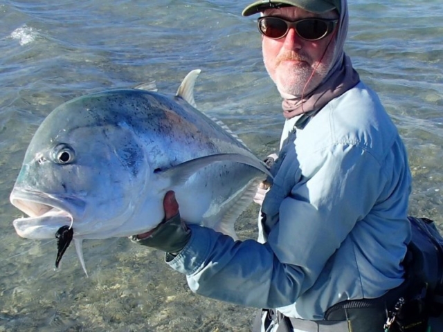 Giant Trevally on fly