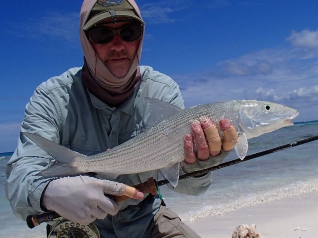 A Bonefish caught on fly
